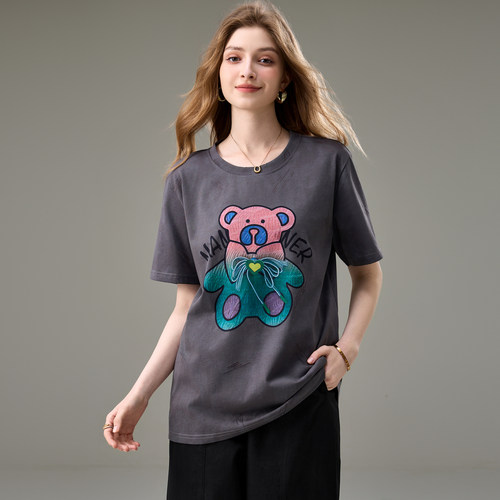 200斤胖mm宽松显瘦休闲T恤衫