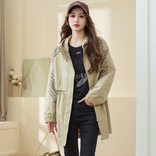 胖妹妹春装洋气时尚连帽外套