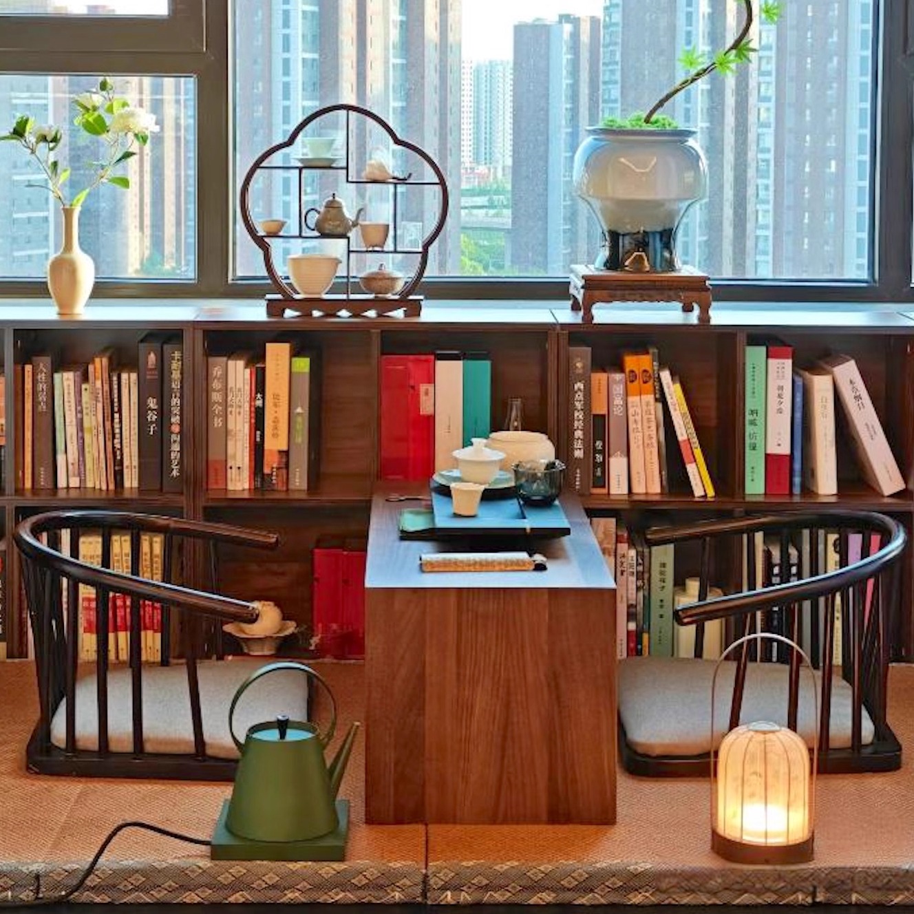 日式原木木蜡油涂装无异味飘窗椅