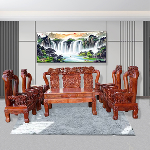 红木缅甸花梨木战国大象沙发新款13公分雕花象头大果紫檀实木中式