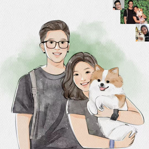 手绘原创水彩风格写实画