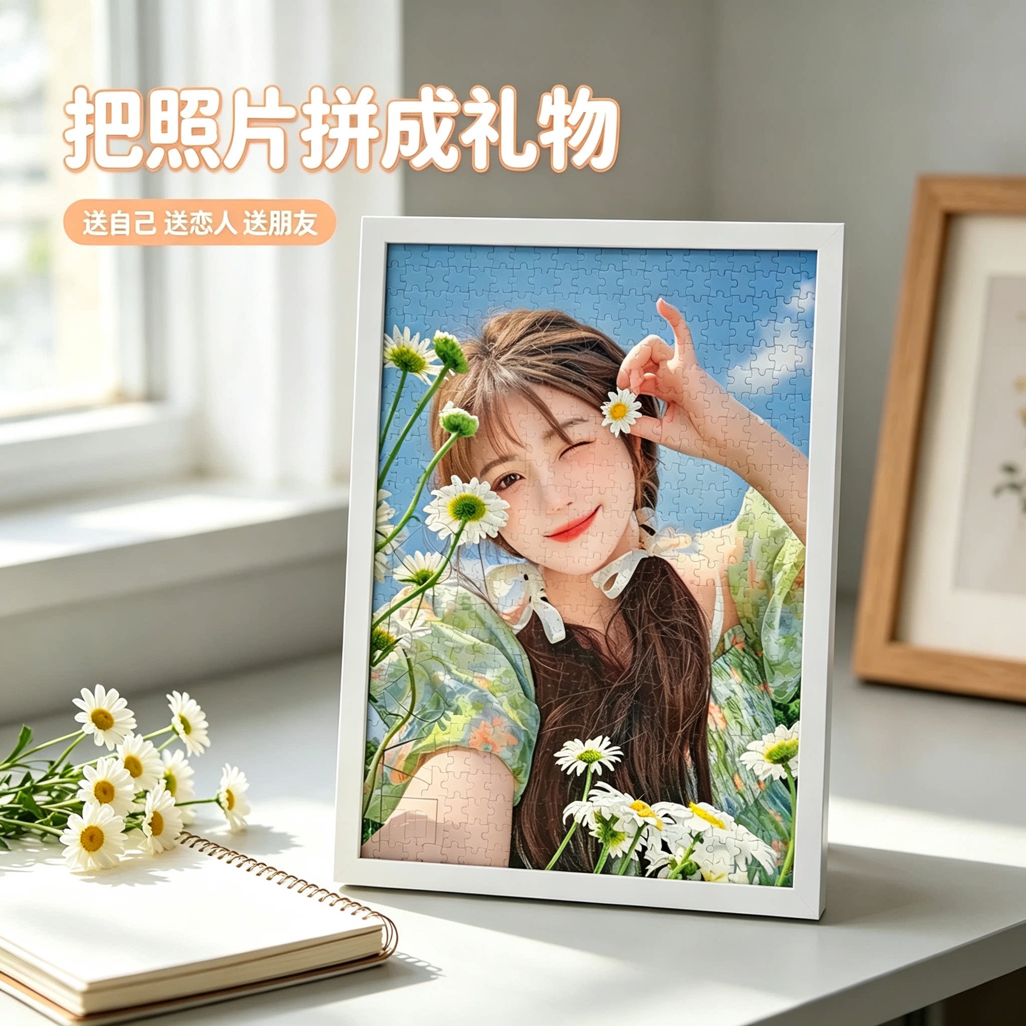 真人相片拼图定制女友生日礼物