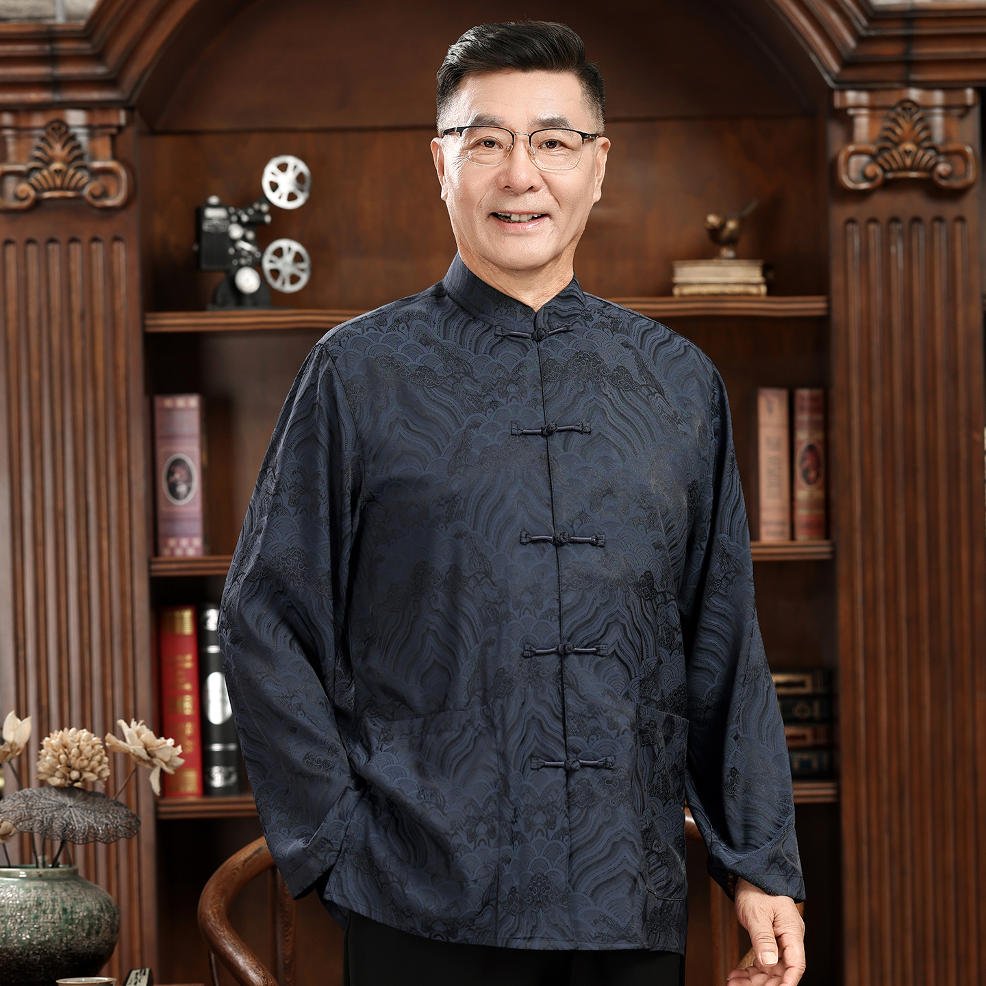 中老年唐装男秋季爸妈生日婚宴礼服爷爷奶奶新中式长袖汉服外套女