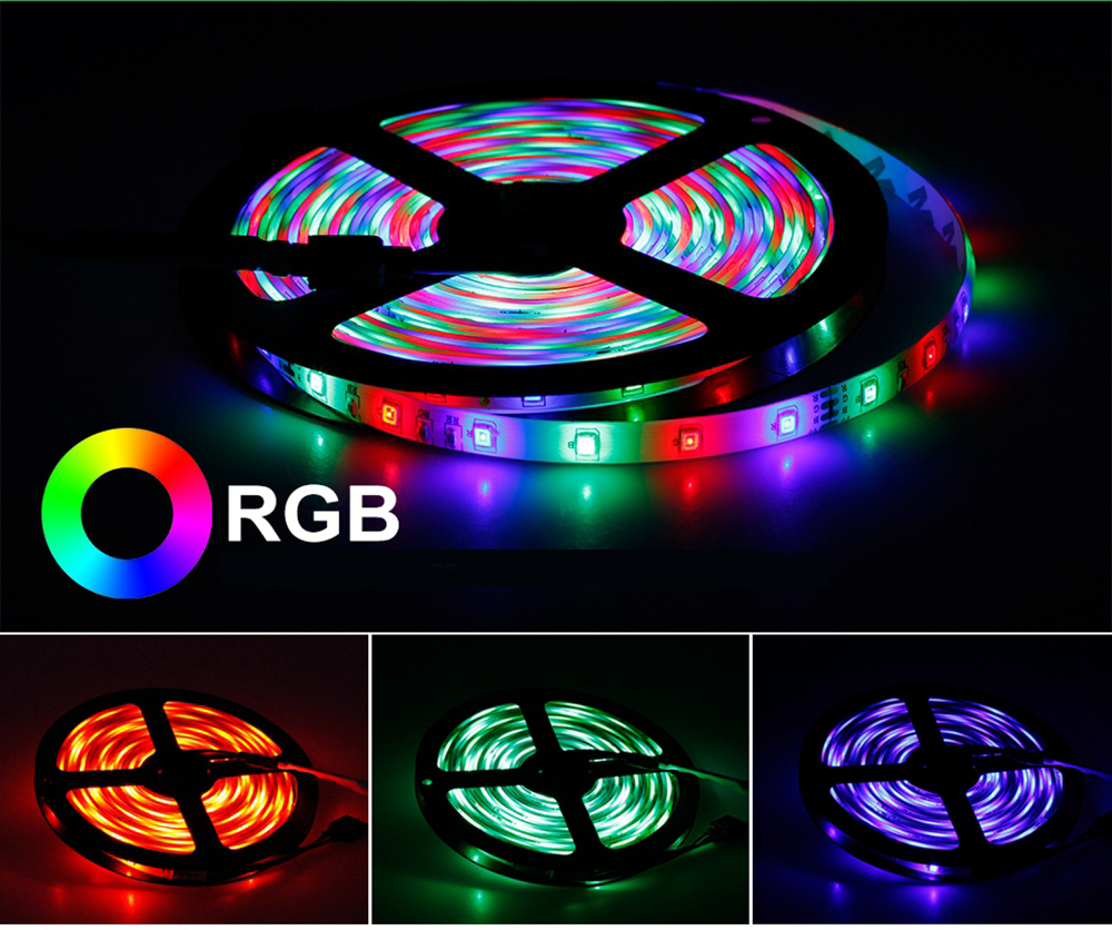 低压幻彩灯带12v5050贴片炫彩IC6803全彩流星跑马灯滴胶防雨软灯