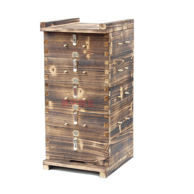 格子箱中蜂蜂箱散装全套杉木土养蜜蜂工具诱蜂桶五层方格子蜂箱
