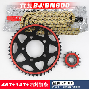 适用贝纳利黄龙BN300 BJ600金鹏502静音牙盘大小齿轮征和油封链条