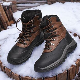 徒步鞋 抗寒 30° 出口欧洲户外男士 新雪丽保暖棉靴防滑高帮登山鞋