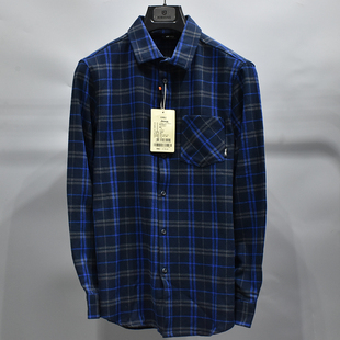 格子长袖 经典 衬衫 春秋款 上衣 品牌库存尾货捡漏 透气百搭长袖 男士