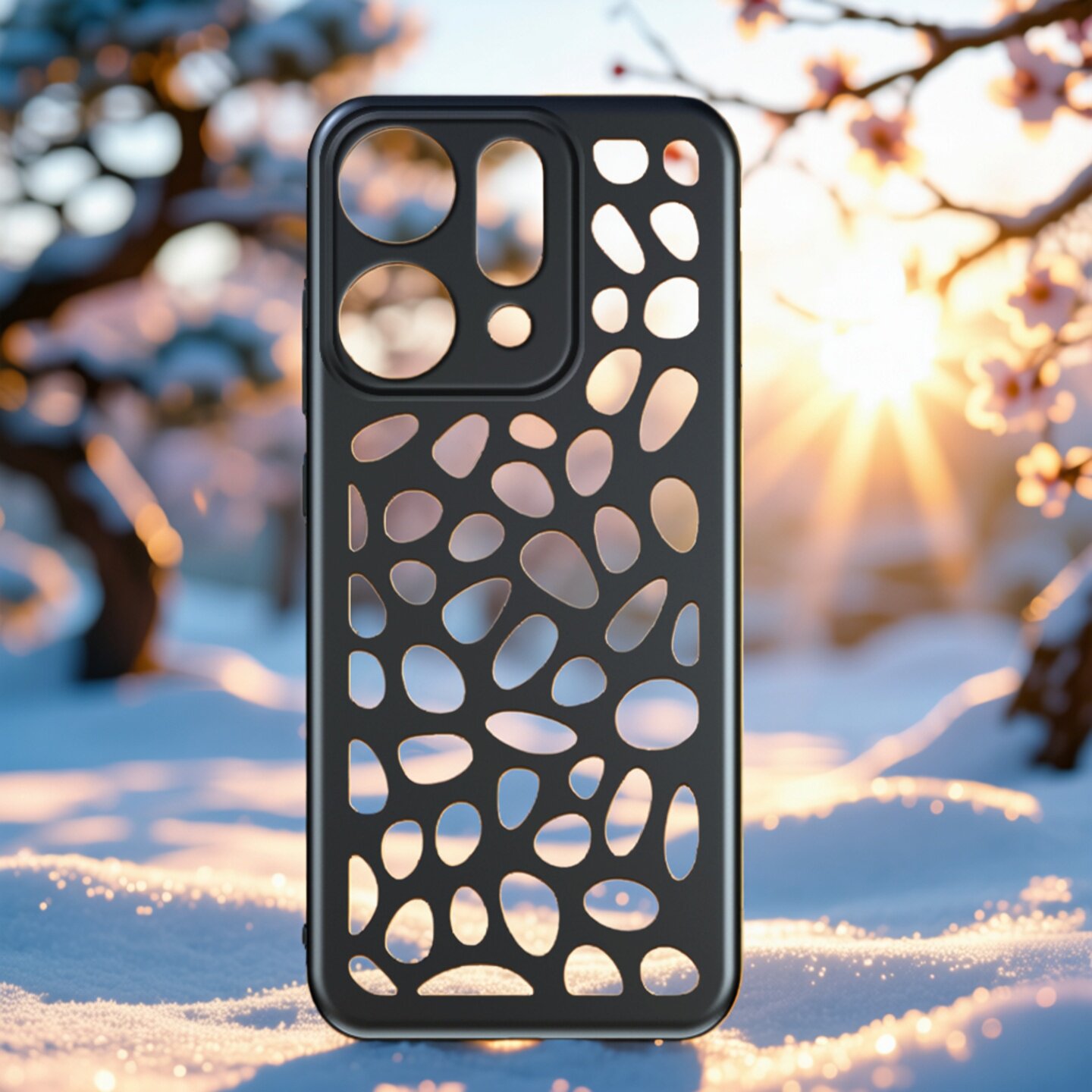 适用oppo reno14/14pro创意手机壳10/10pro+熊猫镂空散热9/9pro透气7/7pro超薄软壳find x7磨砂x6pro保护壳x9