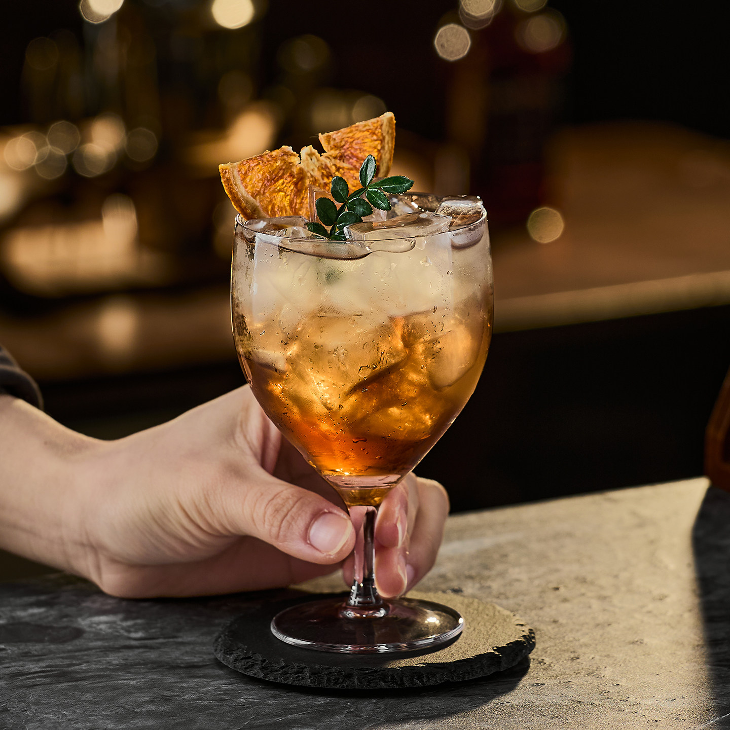 日式木村酒吧调酒杯网红复古手工水滴杯玻璃杯矮脚脚杯鸡尾酒杯