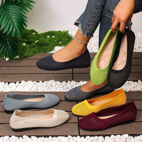Mesh Hollow Flat Soft Non-slip Casual Shoes女网面软底单鞋