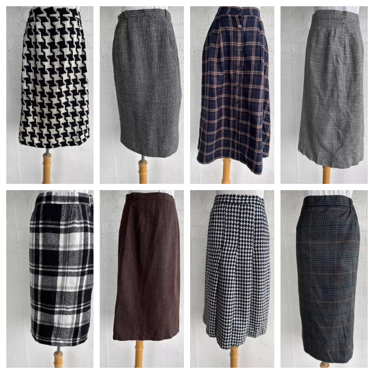 系vintage复古着森系田园风小清新碎花波点中长半身裙