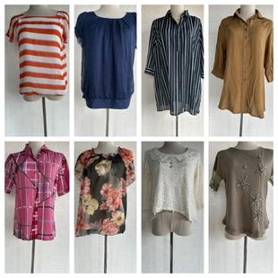 清仓Vintage日系复古着巴洛克碎花森系文艺女小清新涤纶雪纺衬衫