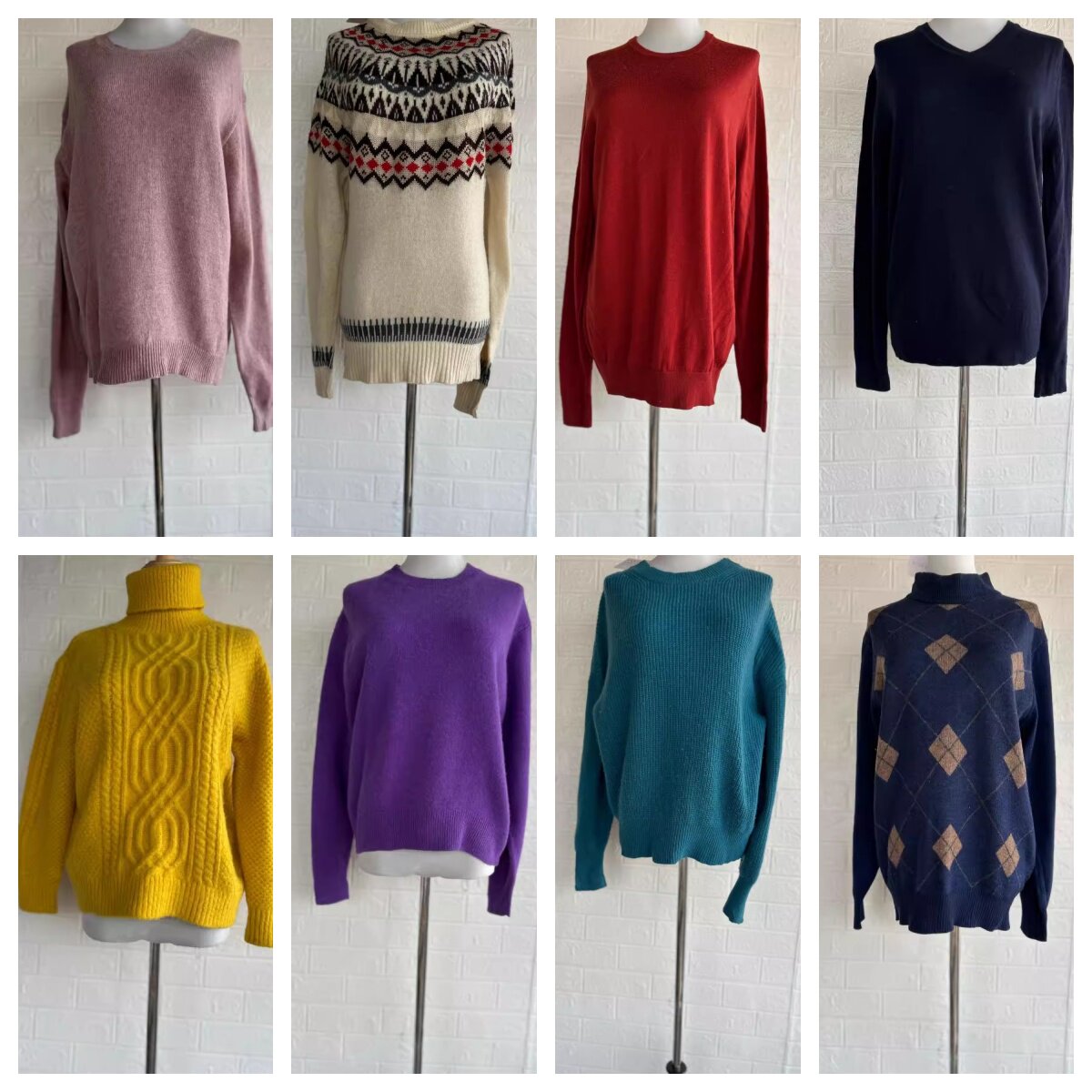 清货秋冬Vintage复古着孤品森系北欧费尔岛民族麻花套头毛衣