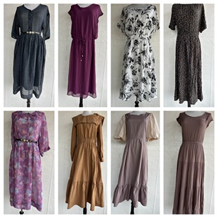 vintage复古着孤品巴洛克森系小清新棉质雪纺连衣裙