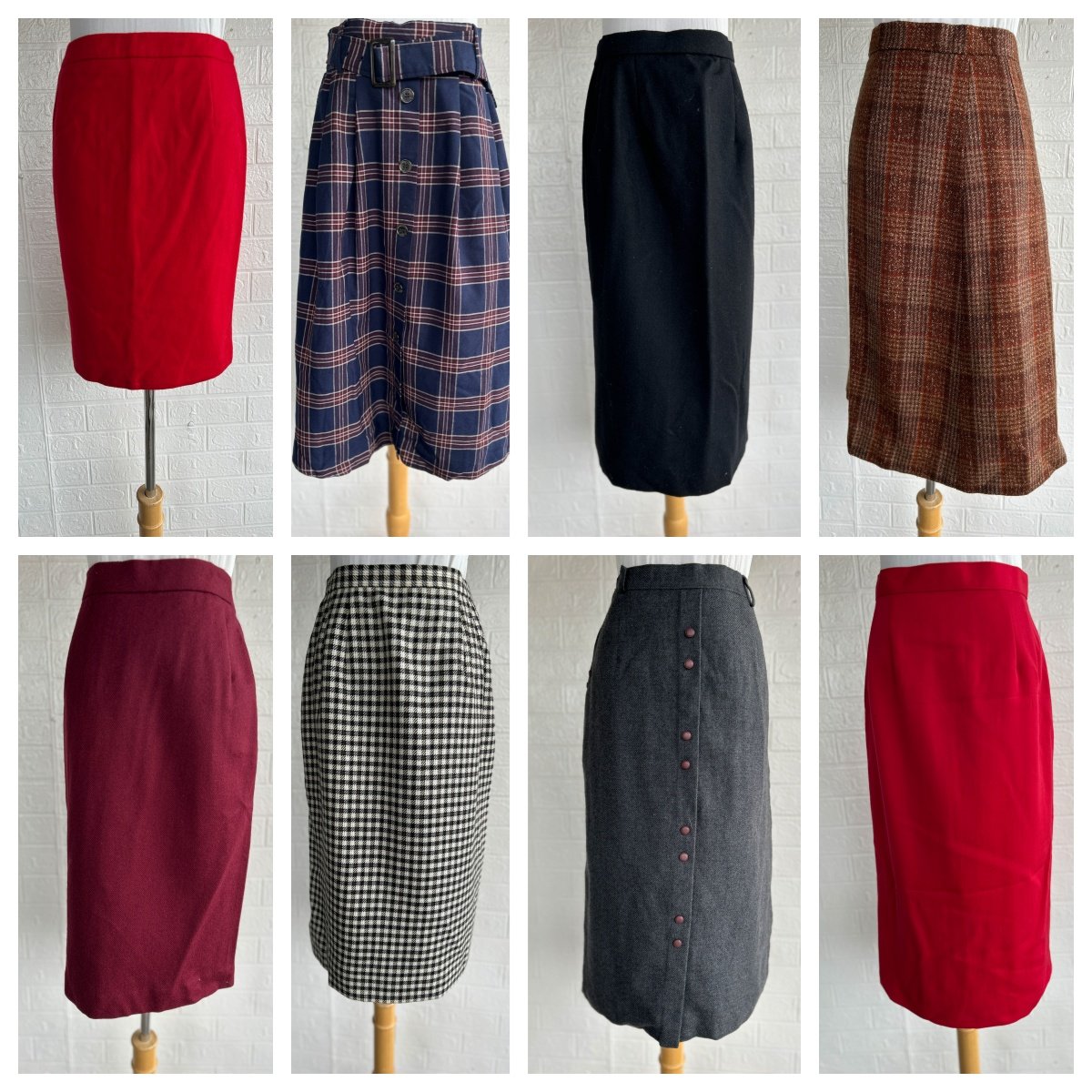 厚款日系vintage复古着森系田园风小清新碎花波点中长半身裙