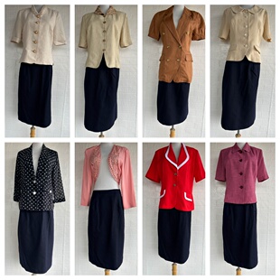 春秋复古着vintage孤品中古日本制羊毛西装 外套小香风