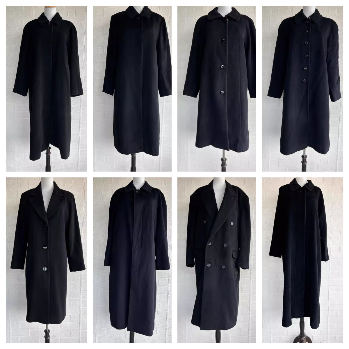 Vintage复古着森系女休闲宽松欧美风中长毛呢外套大衣羊绒