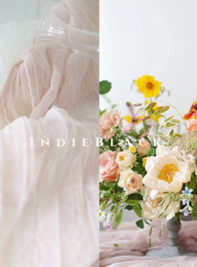 摄影背景布 婚庆婚礼纱幔桌子装饰网纱ins风拍摄道具简约花艺搭配