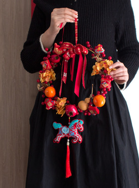 大吉新年装饰品客厅玄关入户门过年喜庆挂饰婚房店铺春节气氛挂件