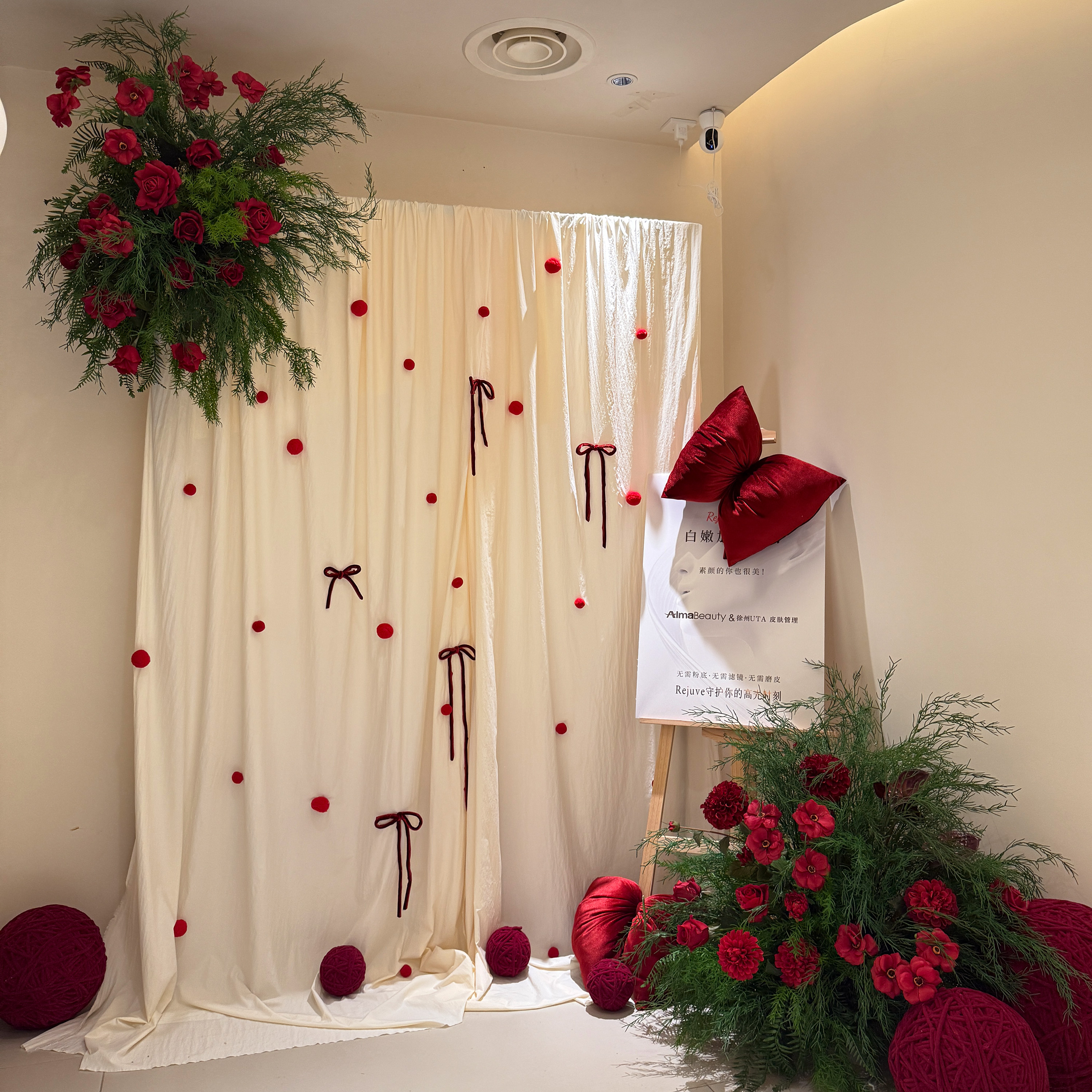 仿真花店铺橱窗布置花艺婚房装饰