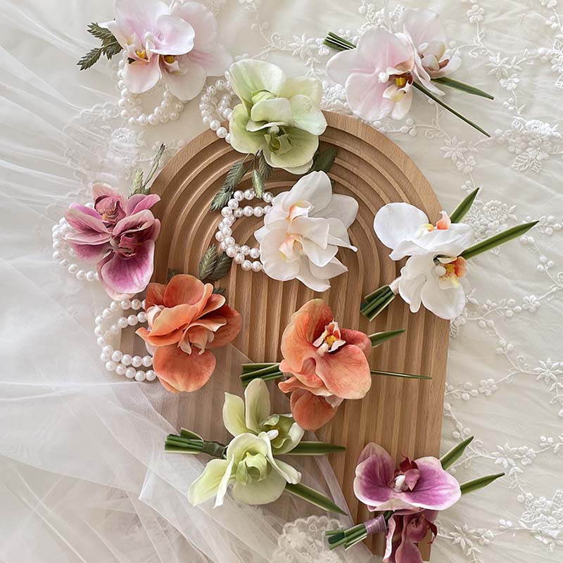 仿真花蝴蝶兰结婚新娘新郎胸花