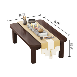 厂炕桌家用榻榻米楠竹吃饭桌小茶几实木飘窗桌学习书桌床上电脑促