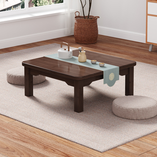 炕桌飘窗桌方桌楠竹榻榻米正方形吃饭桌小茶几炕上学习实木矮桌子