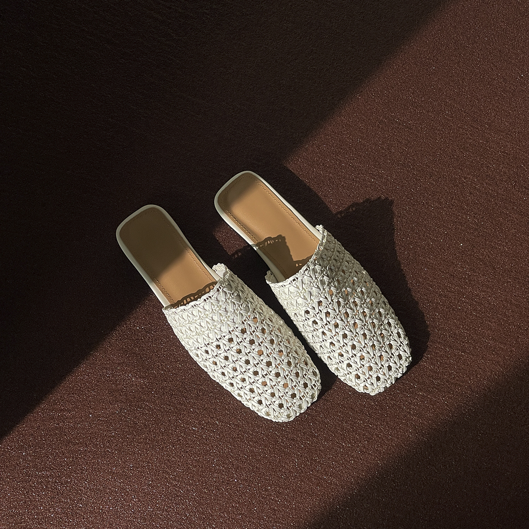 编织网格仙气文艺懒人拖