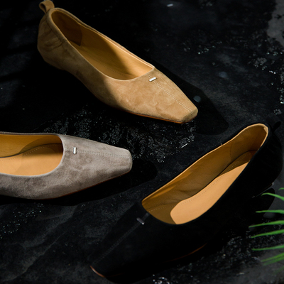 Ventimono 尤兰    进口羊猄皮法式一脚蹬浅口单鞋