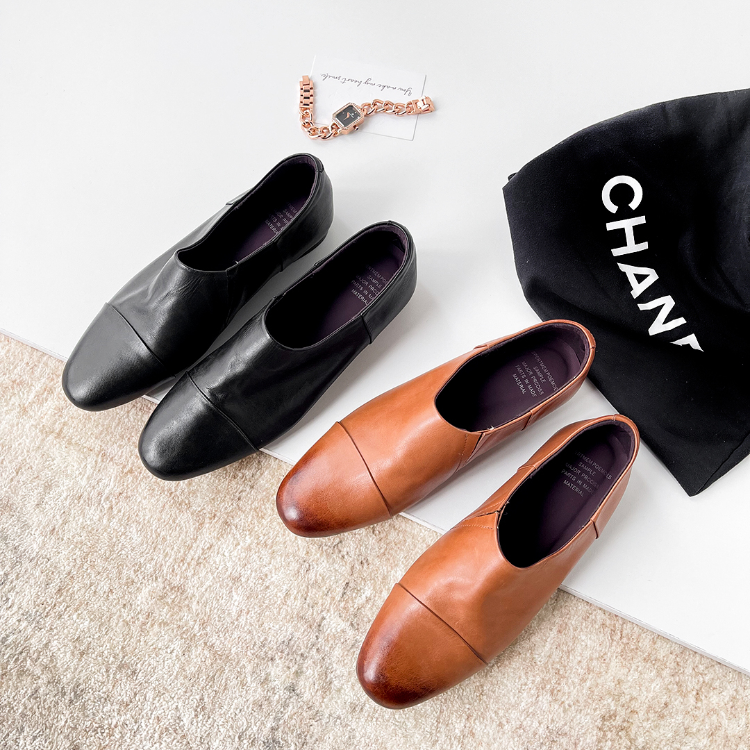 温汀摩诺清酒头层牛皮复古乐福鞋