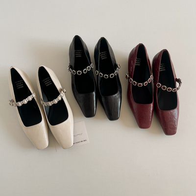 eacute法式新款尖头平底鞋