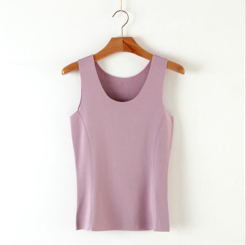 【清仓】真磨绒无痕发热打底保暖内衣背心女加薄绒加厚内搭秋冬季