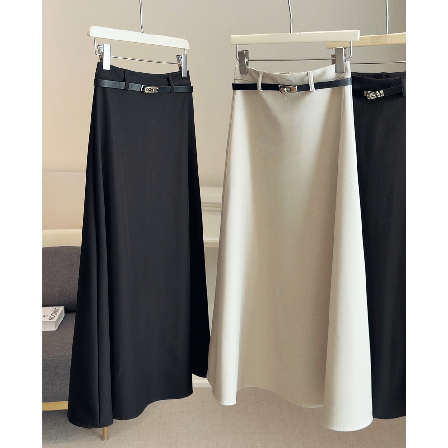 黑色气质西装半身裙女2026春夏季新款高腰垂感a字遮胯显瘦中长裙,女装/女士精品,半身裙,淘宝优惠券,粉丝福利购,淘宝优惠卷