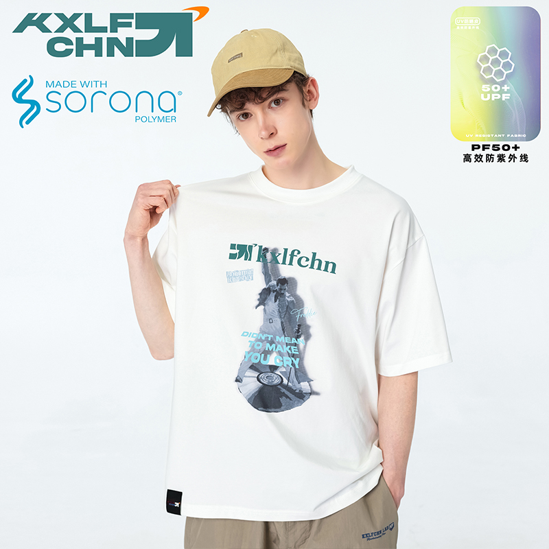 KXLFCHN空穴来风 摇滚歌手印花白色短袖男女夏季T恤宽松半袖上衣