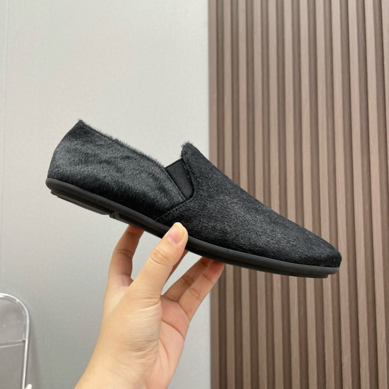 乐福鞋女简约柔软马毛平底休闲通勤轻便一脚蹬单鞋两穿奶奶鞋