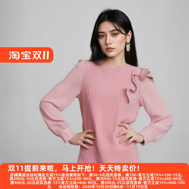 秋装独特高级感休闲连衣裙