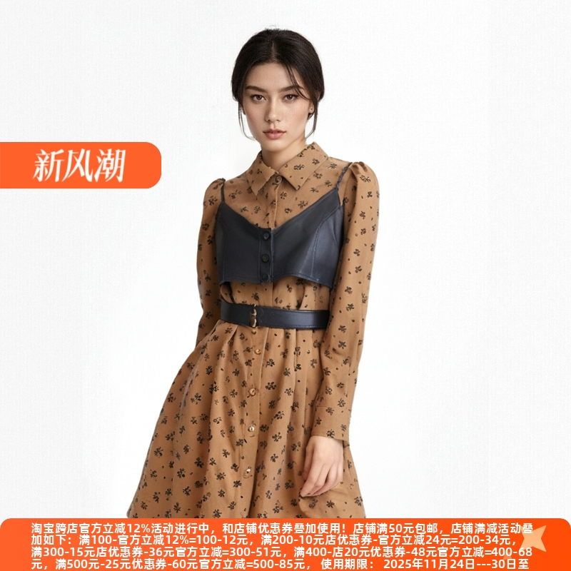 冬装清纯浪漫雅致如花连衣裙