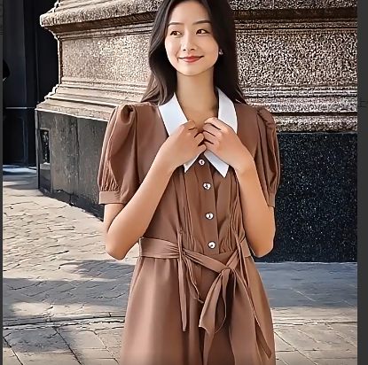 丽新折扣女装 X笑系列 25夏装独特轻松明快风格个性休闲连体衣裤