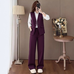 30年老品牌高端简约纯色阔腿长裤 3252 M魅系列26春装 丽新折扣女装