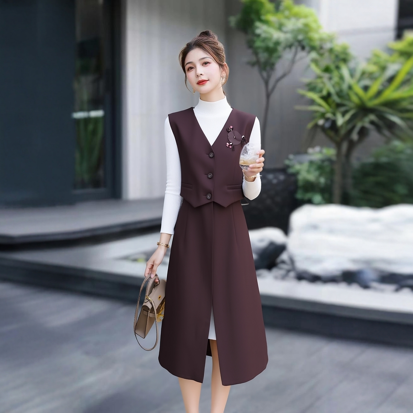 高端大气连衣裙女气质显瘦