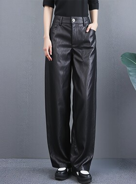 M魅系列春季高端女休闲皮裤