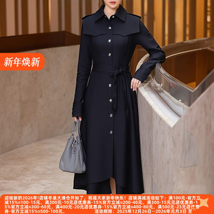 年轻都市女性工装 系列25秋冬新款 风收腰连衣裙 P飘 丽新折扣女装