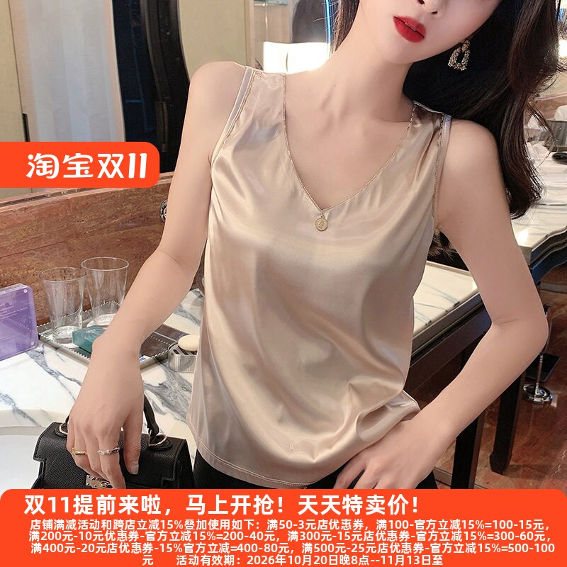 宽松无袖背心西装内搭修身打底衫