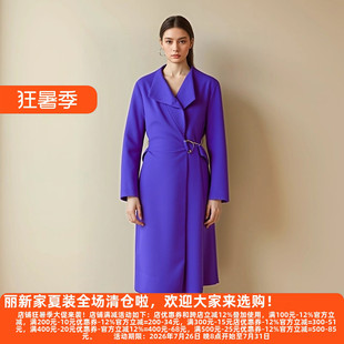 丽新折扣女装 C诚系列25冬装高级感通勤有范儿无扣腰带双面呢大衣