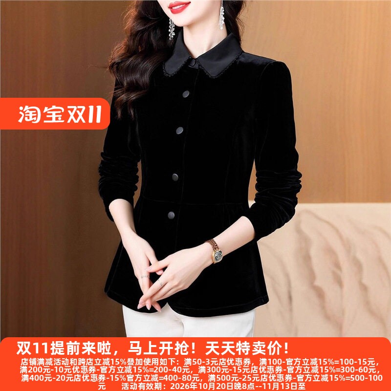 女修身polo领长袖衬衣气质百搭