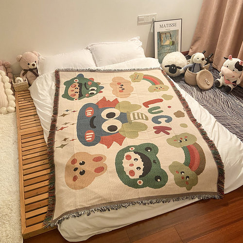 卡通小毯子午睡毯ins风沙发盖毯