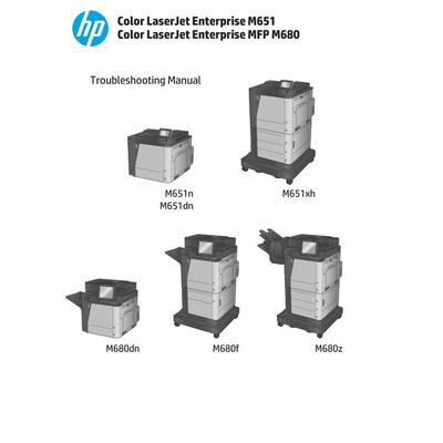 惠普 M651n 651dn 651xh M680dn 680f 680z 彩机英文故障手册