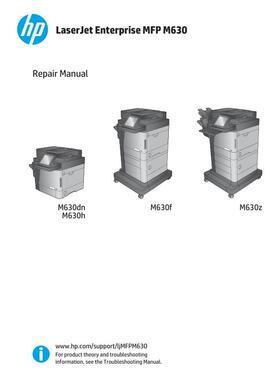 惠普 MFP M630dn M630h M630f M630z 黑白机英文维修手册
