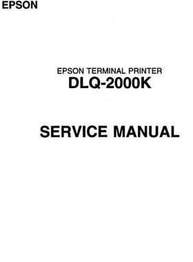 爱普生 DLQ-2000K 英文维修手册